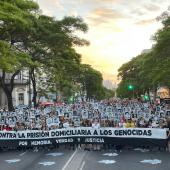 Movilización contra la prisión domiciliaria para los genocidas